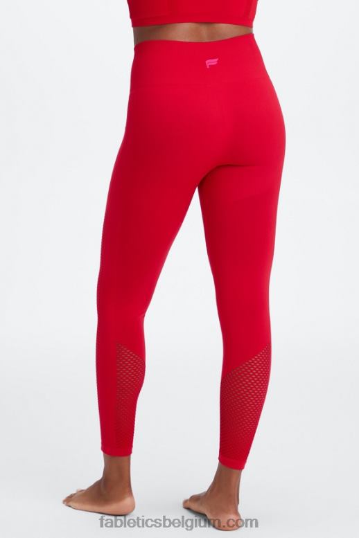 zoete kers/pluche roze vrouwen sync naadloze 7/8 legging met hoge taille Fabletics LH20J1005