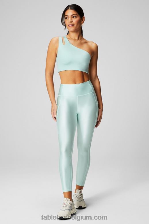zoutnevel glans vrouwen oasis pureluxe glanzende 7/8 legging met hoge taille Fabletics LH20J895