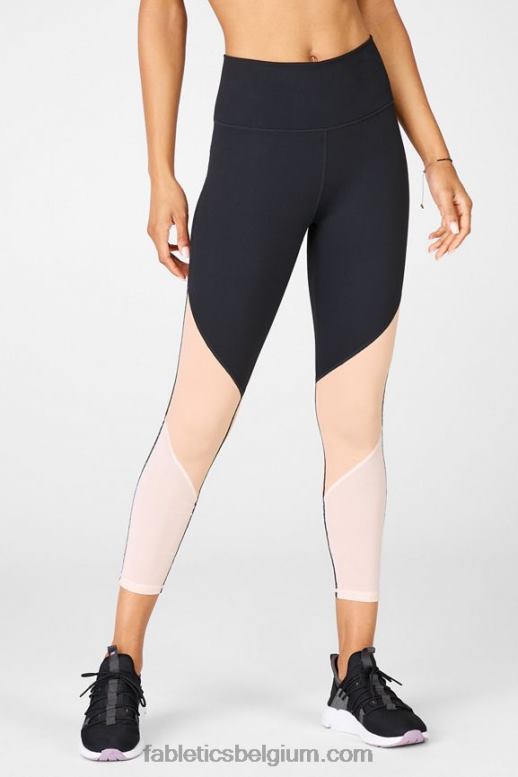 zwart/cafe ole/honingmelk vrouwen zone hoge taille 7/8 Fabletics LH20J1059