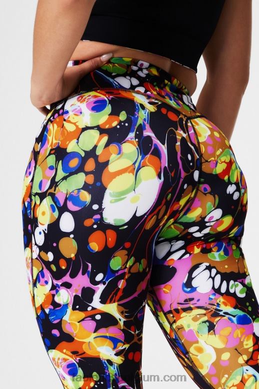 zwart caleidoscopisch vrouwen overal motion365+ legging met hoge taille Fabletics LH20J937
