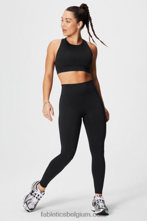 zwart / golvend jachtluipaard vrouwen trinity motion365+ legging met hoge taille Fabletics LH20J954