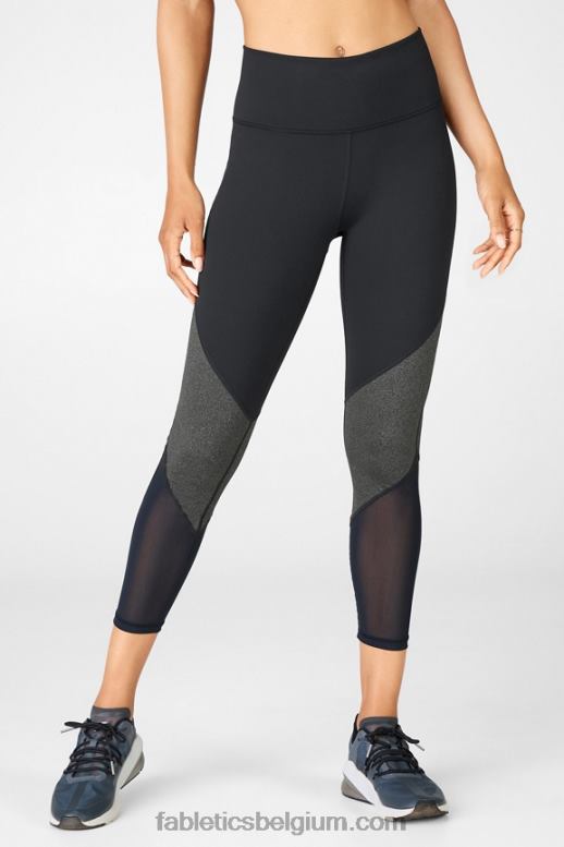 zwart/houtskool vrouwen zone hoge taille 7/8 Fabletics LH20J1057