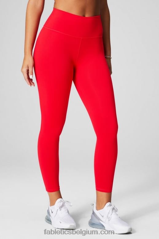 zwart/klassiek wit knock-out vrouwen define powerhold hoog getailleerde 7/8 legging 21 Fabletics LH20J651