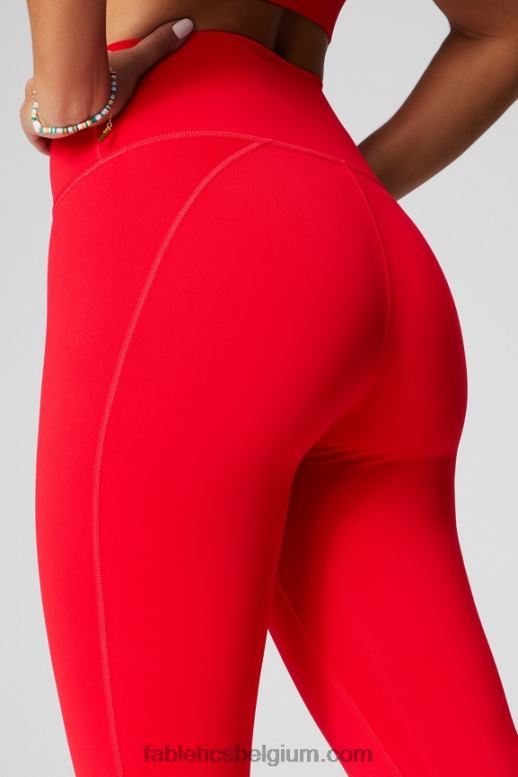 zwart/klassiek wit knock-out vrouwen define powerhold hoog getailleerde 7/8 legging 21 Fabletics LH20J651