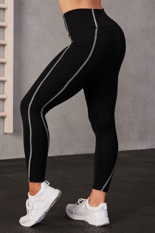 zwart/klassiek wit vrouwen oasis pureluxe hoog getailleerde 7/8 legging 57 Fabletics LH20J829