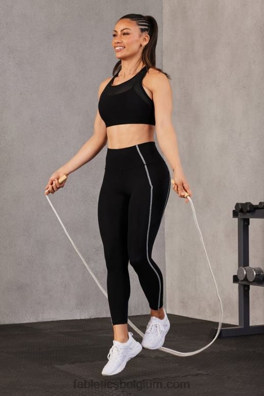 zwart/klassiek wit vrouwen oasis pureluxe hoog getailleerde 7/8 legging 57 Fabletics LH20J829
