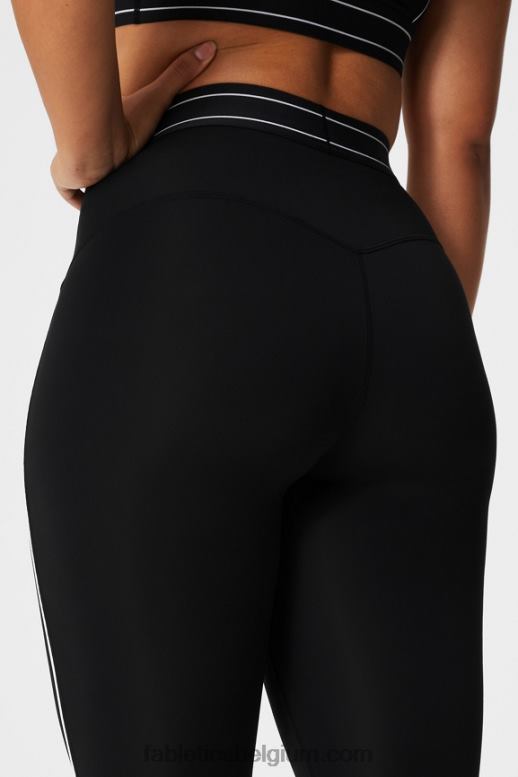 zwart/klassiek wit vrouwen pureluxe 7/8 legging met ultrahoge taille 64 Fabletics LH20J875