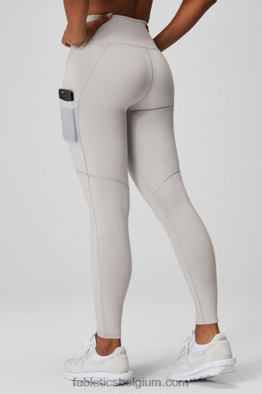 zwart/multi vrouwen powerhold legging met hoge taille voor onderweg 39 Fabletics LH20J741