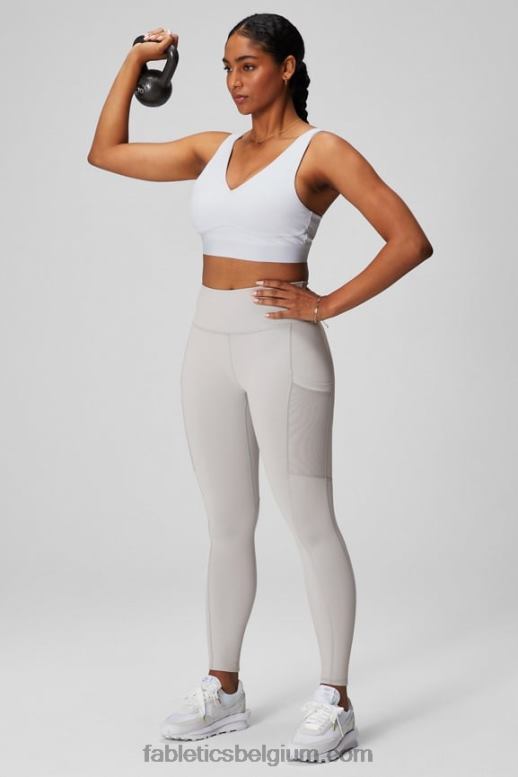 zwart/multi vrouwen powerhold legging met hoge taille voor onderweg 39 Fabletics LH20J741