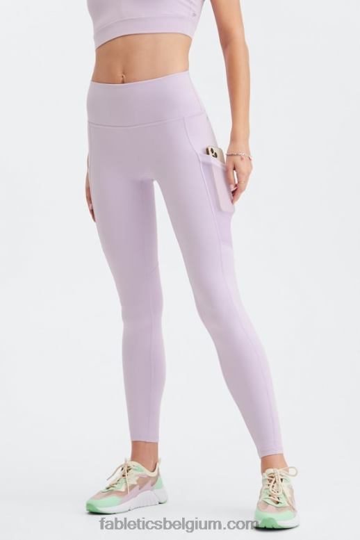zwart/roze botercreme vrouwen powerhold legging met hoge taille voor onderweg 42 Fabletics LH20J755