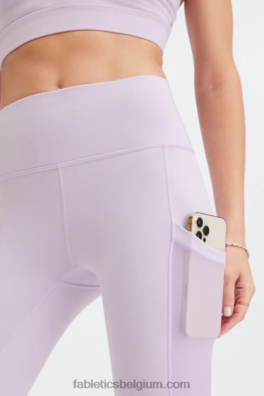 zwart/roze botercreme vrouwen powerhold legging met hoge taille voor onderweg 42 Fabletics LH20J755