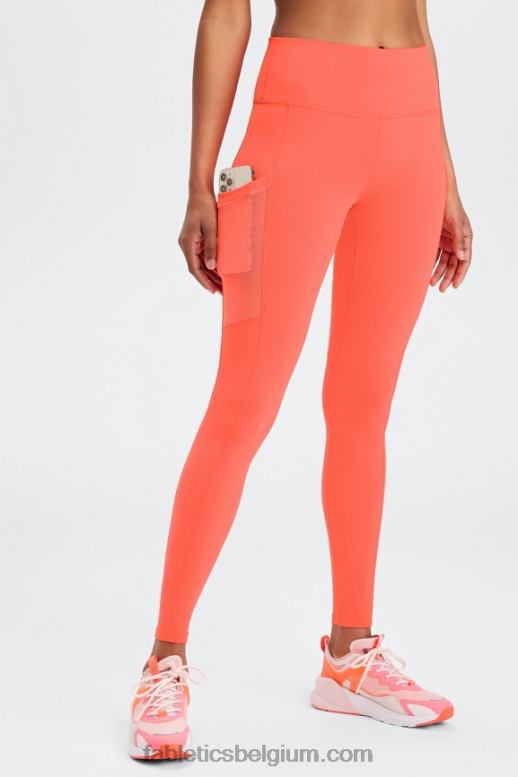 zwart/roze ontsnappen aan de zomergekte vrouwen powerhold legging met hoge taille voor onderweg 41 Fabletics LH20J750