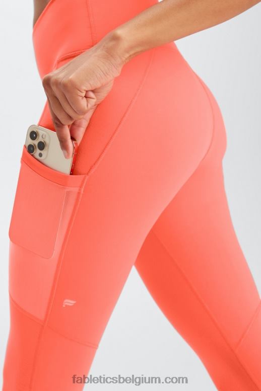 zwart/roze ontsnappen aan de zomergekte vrouwen powerhold legging met hoge taille voor onderweg 41 Fabletics LH20J750