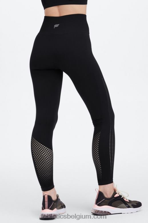 zwart/tin vrouwen sync naadloze 7/8 legging met hoge taille Fabletics LH20J1006