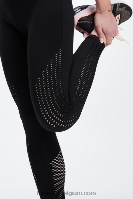 zwart/tin vrouwen sync naadloze 7/8 legging met hoge taille Fabletics LH20J1006