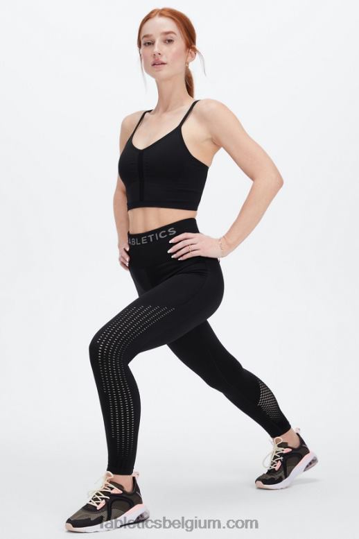 zwart/tin vrouwen sync naadloze 7/8 legging met hoge taille Fabletics LH20J1006