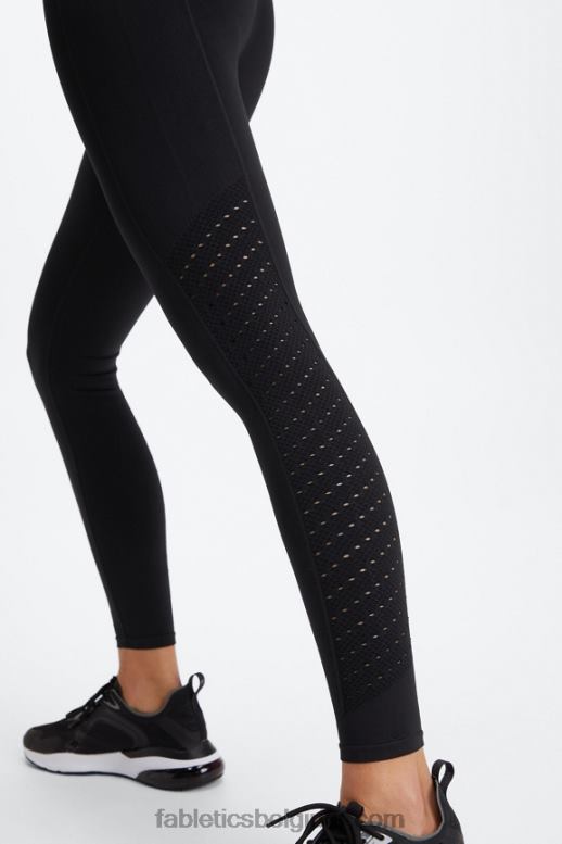 zwart vrouwen eco sync hoog getailleerde 7/8 legging Fabletics LH20J1170