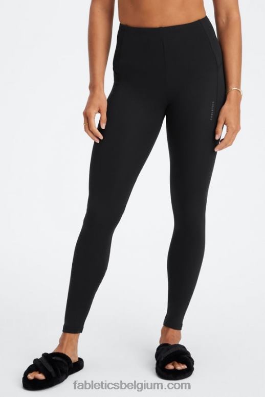 zwart vrouwen inlevende legging met hoge taille Fabletics LH20J1131