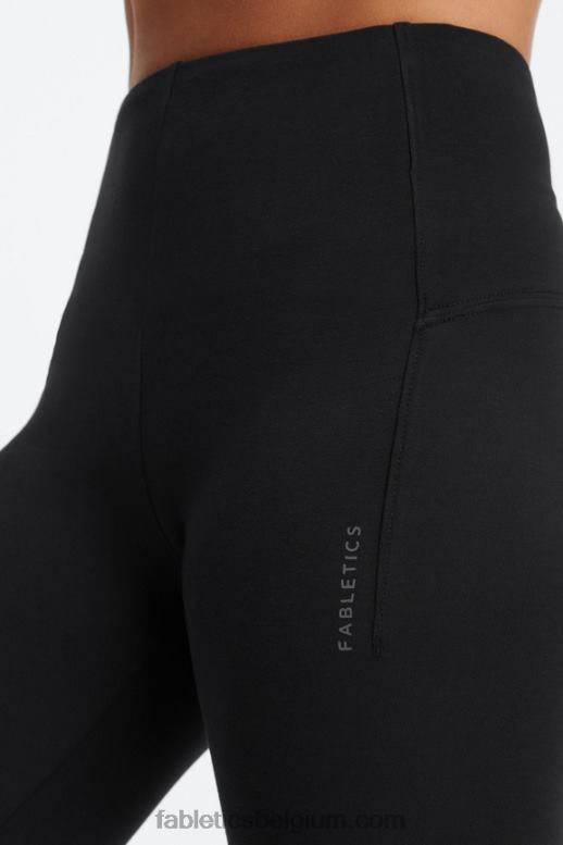zwart vrouwen inlevende legging met hoge taille Fabletics LH20J1131
