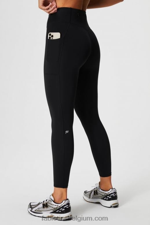zwart vrouwen overal motion365+ utility-legging met hoge taille Fabletics LH20J1021