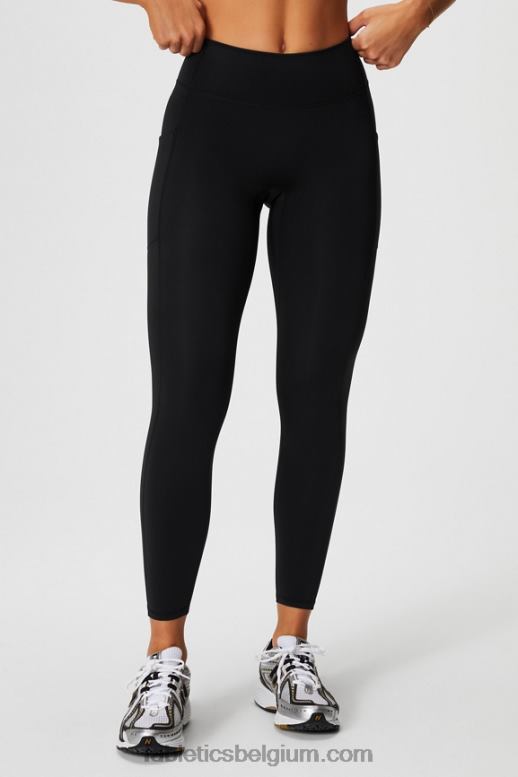 zwart vrouwen overal motion365+ utility-legging met hoge taille Fabletics LH20J1021