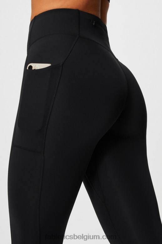 zwart vrouwen overal motion365+ utility-legging met hoge taille Fabletics LH20J1021