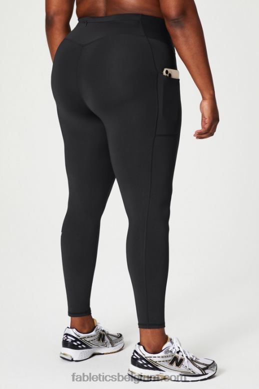 zwart vrouwen overal motion365+ utility-legging met hoge taille Fabletics LH20J1022