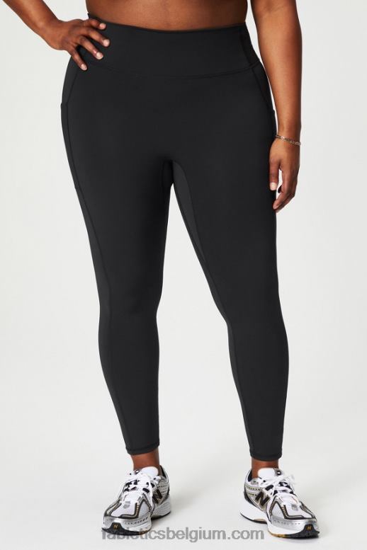 zwart vrouwen overal motion365+ utility-legging met hoge taille Fabletics LH20J1022
