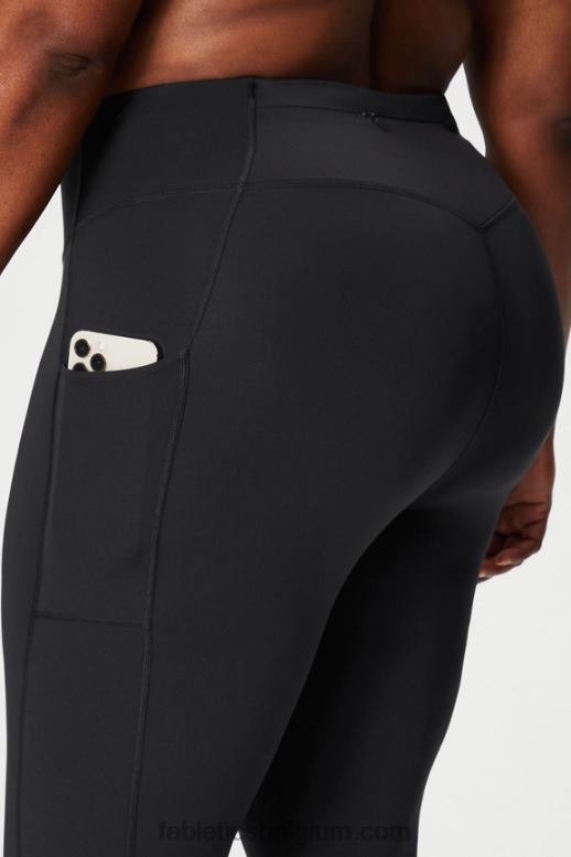 zwart vrouwen overal motion365+ utility-legging met hoge taille Fabletics LH20J1022