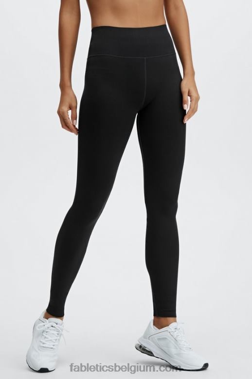 zwart vrouwen sculptknit hoog getailleerde legging op maat Fabletics LH20J1214