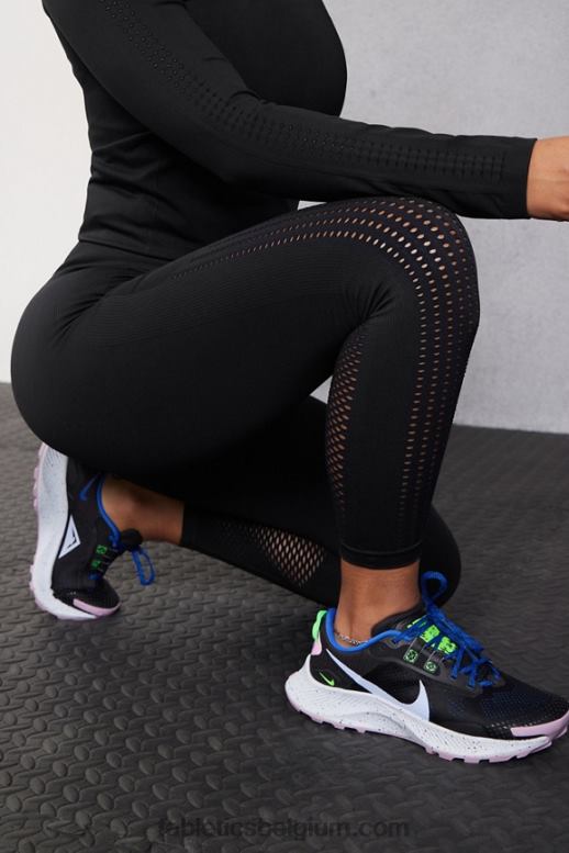 zwart vrouwen sync naadloze 7/8 legging met hoge taille Fabletics LH20J1000