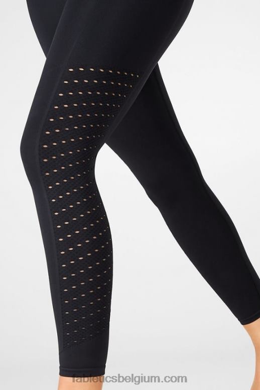 zwart vrouwen sync naadloze 7/8 legging met hoge taille Fabletics LH20J1197
