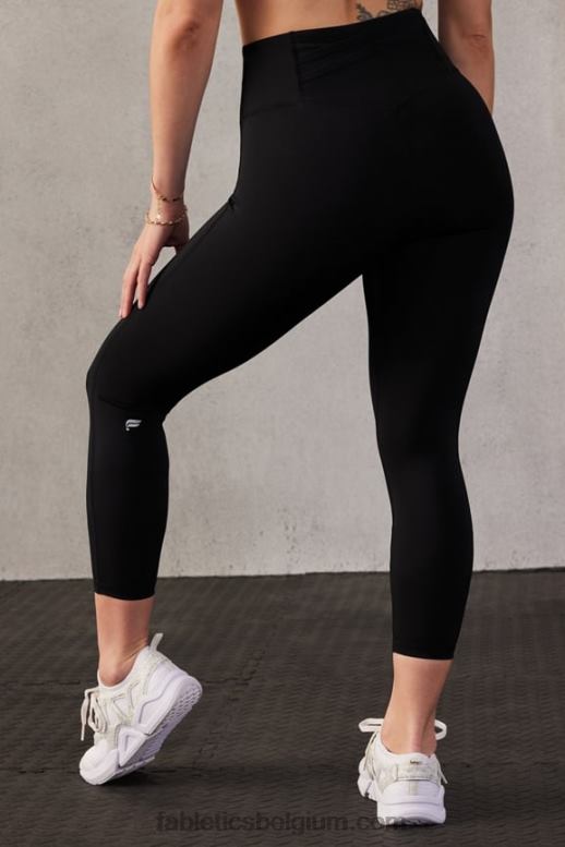 zwart vrouwen trinity motion365 capri met hoge taille Fabletics LH20J1222