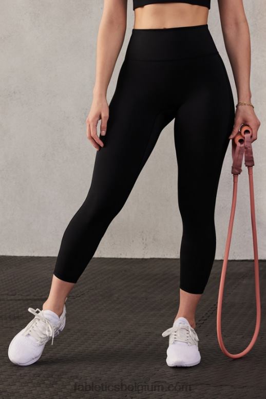 zwart vrouwen trinity motion365 capri met hoge taille Fabletics LH20J1222