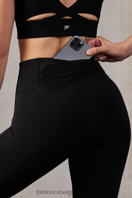 zwart vrouwen trinity motion365 capri met hoge taille Fabletics LH20J1222