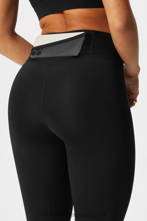 zwart vrouwen trinity motion365+ capri met hoge taille Fabletics LH20J991