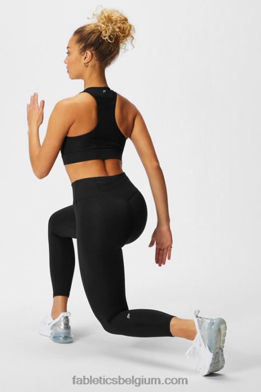 zwart vrouwen trinity motion365+ capri met hoge taille Fabletics LH20J991