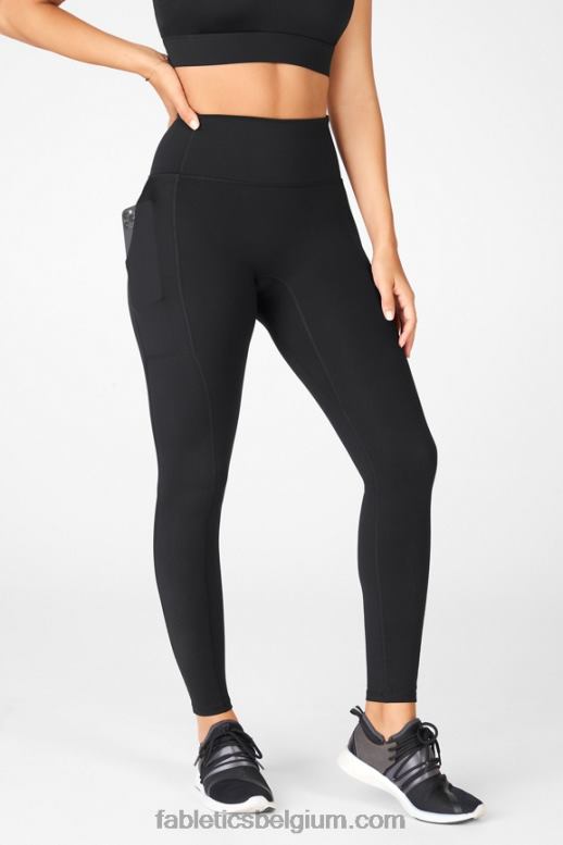 zwart vrouwen trinity motion365+ hw utility legging Fabletics LH20J1091
