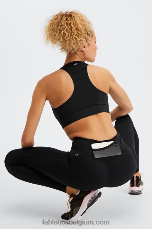 zwart vrouwen trinity motion365 legging met hoge taille 78 Fabletics LH20J1109