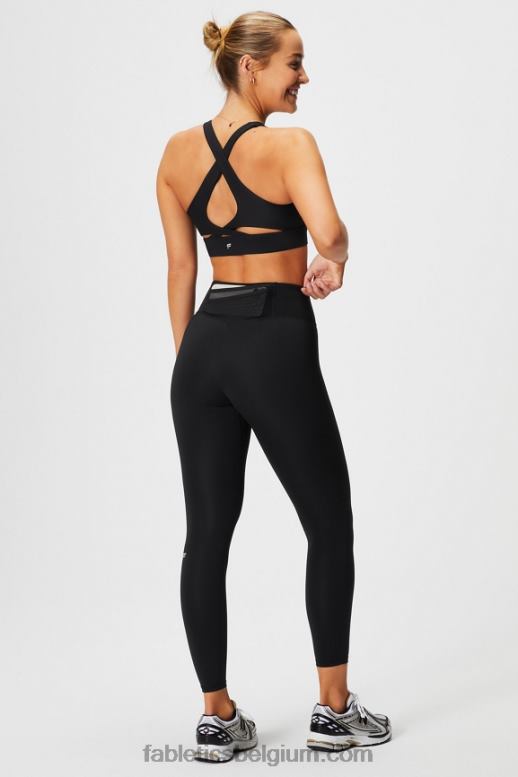 zwart vrouwen trinity motion365+ legging met hoge taille Fabletics LH20J955