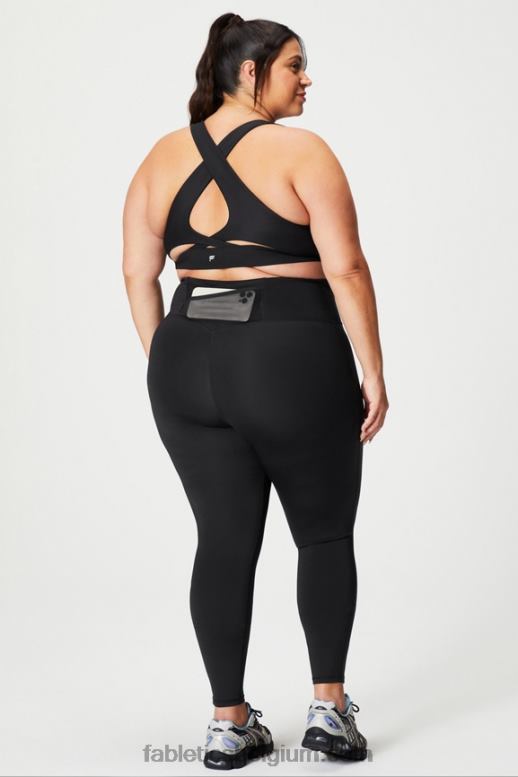 zwart vrouwen trinity motion365+ legging met hoge taille Fabletics LH20J956