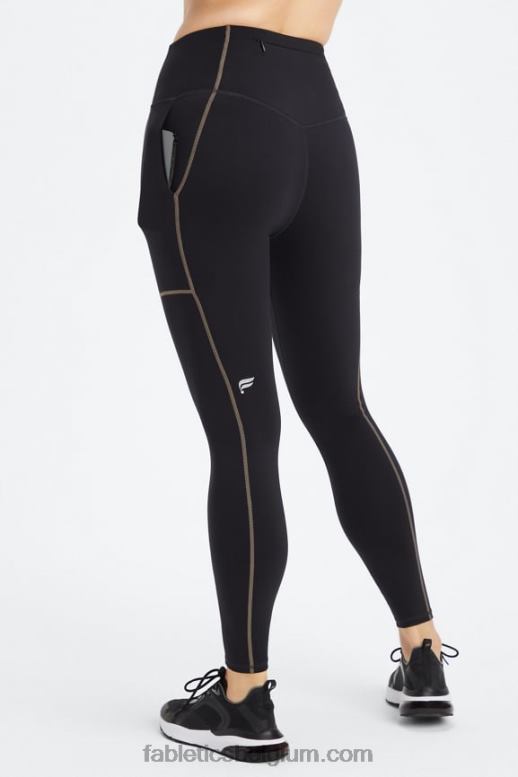 zwart/wilgenbast vrouwen trinity motion365+ hw utility legging Fabletics LH20J1090