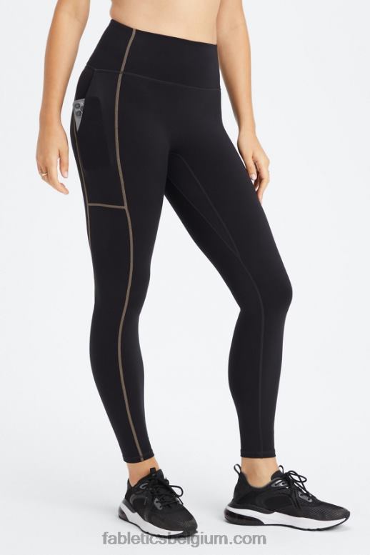 zwart/wilgenbast vrouwen trinity motion365+ hw utility legging Fabletics LH20J1090