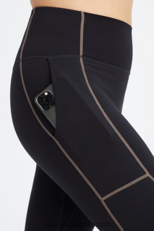 zwart/wilgenbast vrouwen trinity motion365+ hw utility legging Fabletics LH20J1090