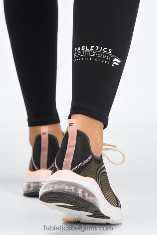 zwarte/atletische club vrouwen trinity motion365 legging met hoge taille 77 Fabletics LH20J1102