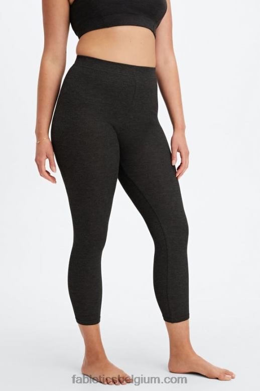zwarte heide vrouwen restoreknit 7/8 legging met ultrahoge taille Fabletics LH20J1065
