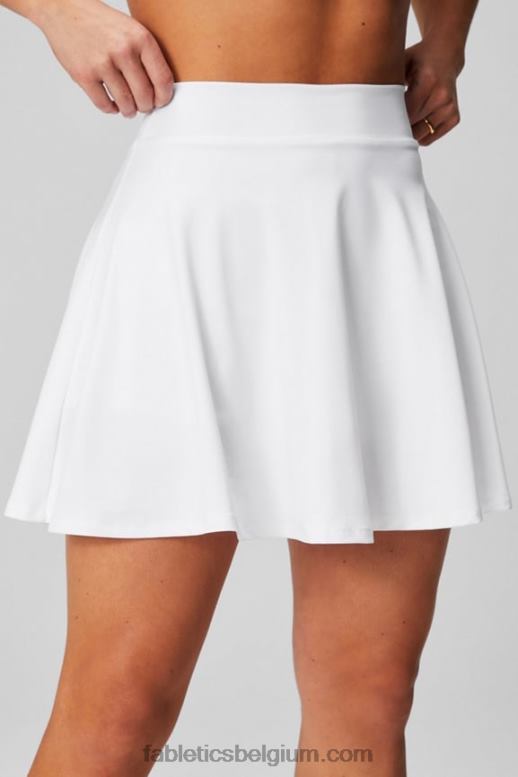gewassen elektrische kers/wit vrouwen volant rok Fabletics LH20J630