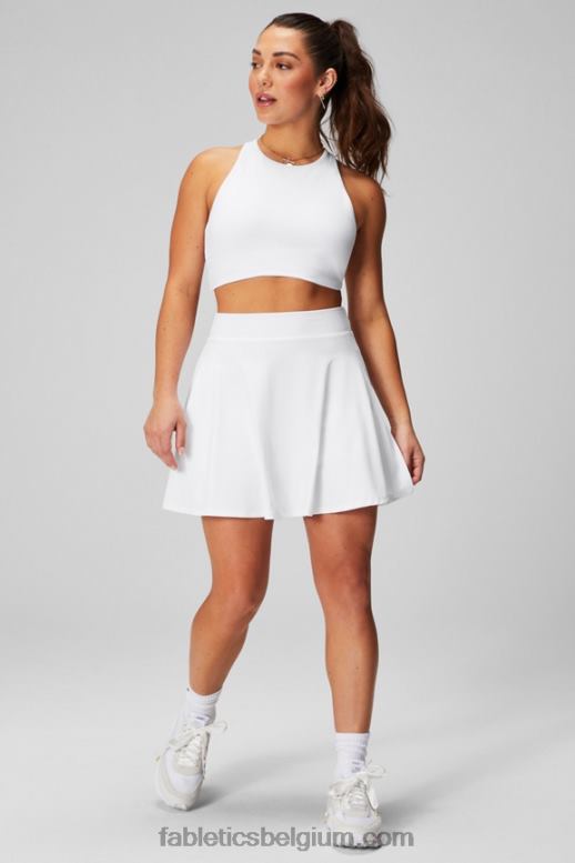 gewassen elektrische kers/wit vrouwen volant rok Fabletics LH20J630