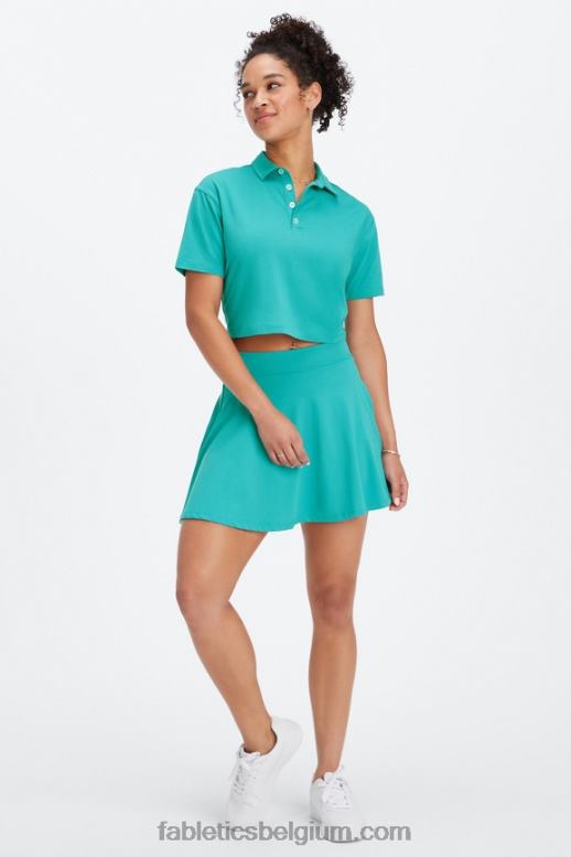 gewassen elektrische kers/wit vrouwen volant rok Fabletics LH20J631