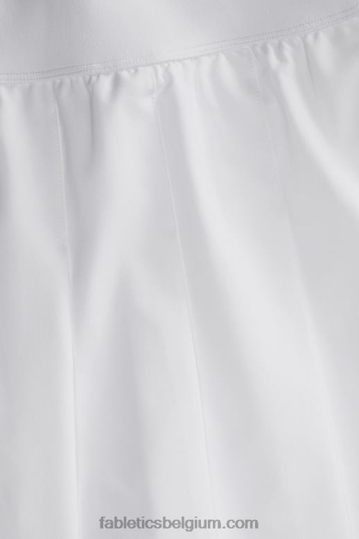 klassiek wit/mineraalgrijs vrouwen plissérok met ingebouwde short Fabletics LH20J622